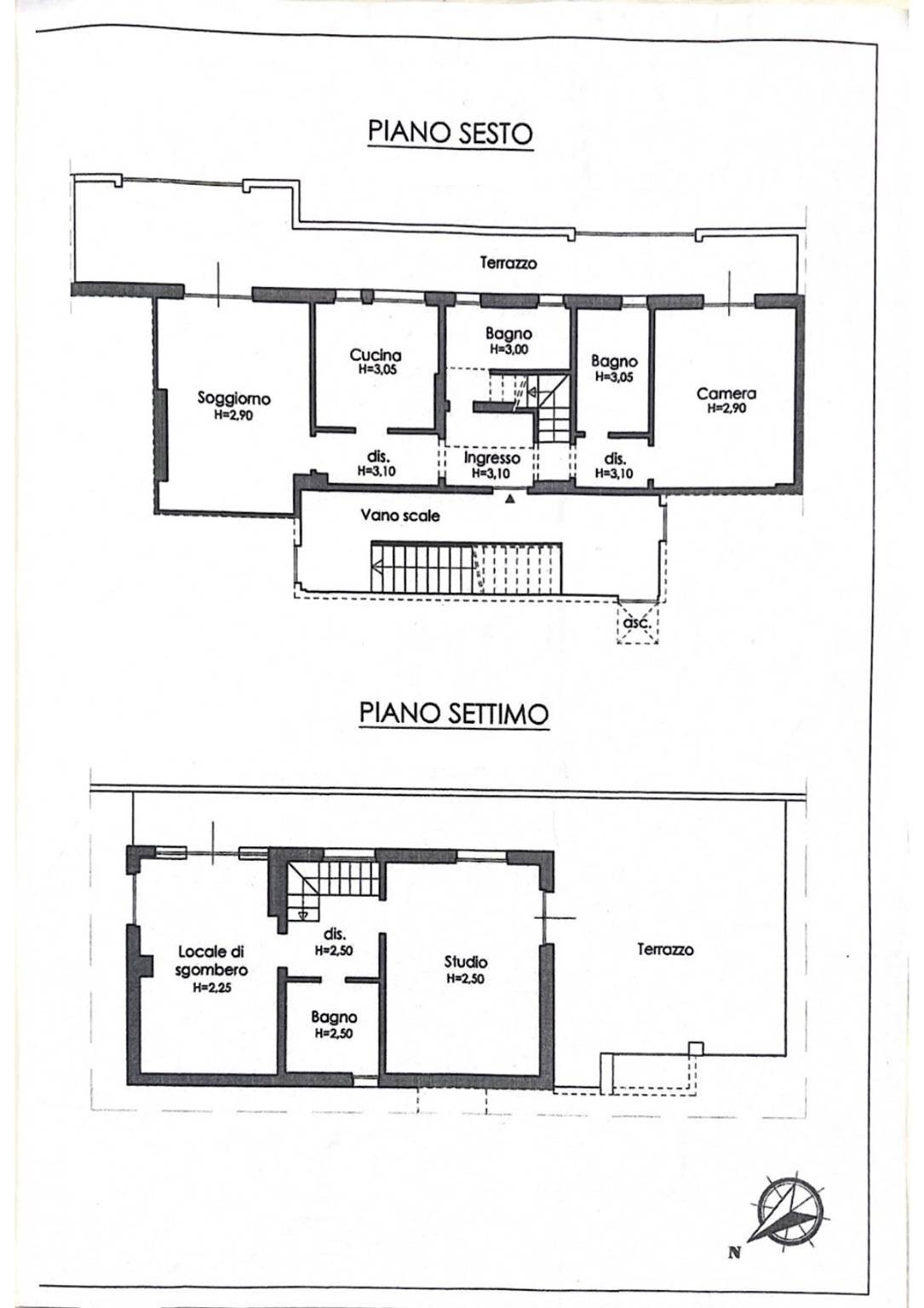 Attico Lungomare Vittorio Veneto, Rapallo - planimetria 1