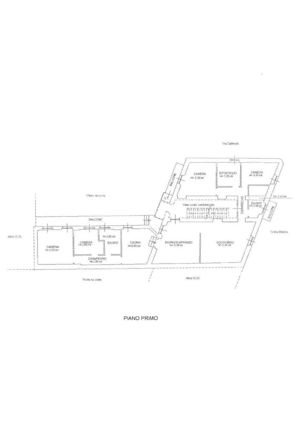 Appartamento via Calderai, Tortona - planimetria 1