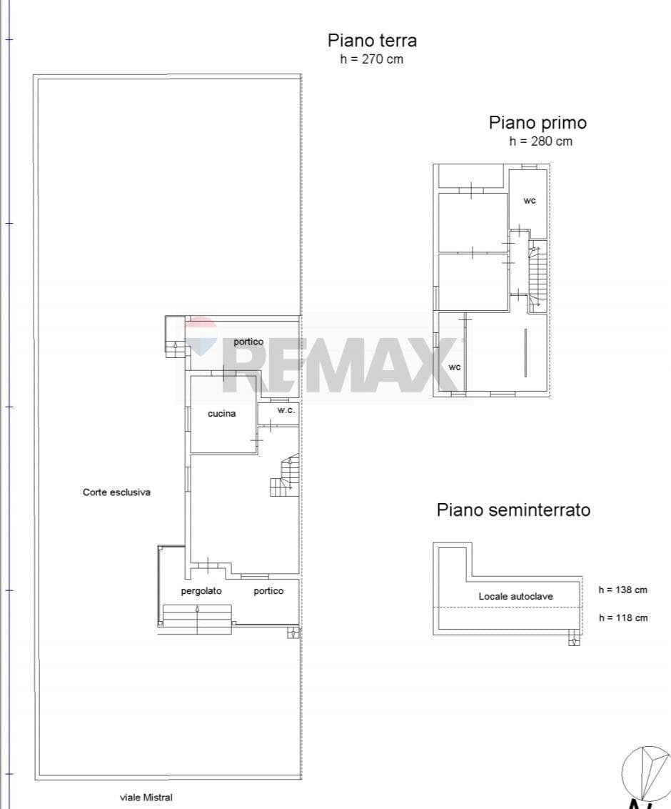 Pianta 2D - Casa semi indipendente viale Mistral, Carini - planimetria 1