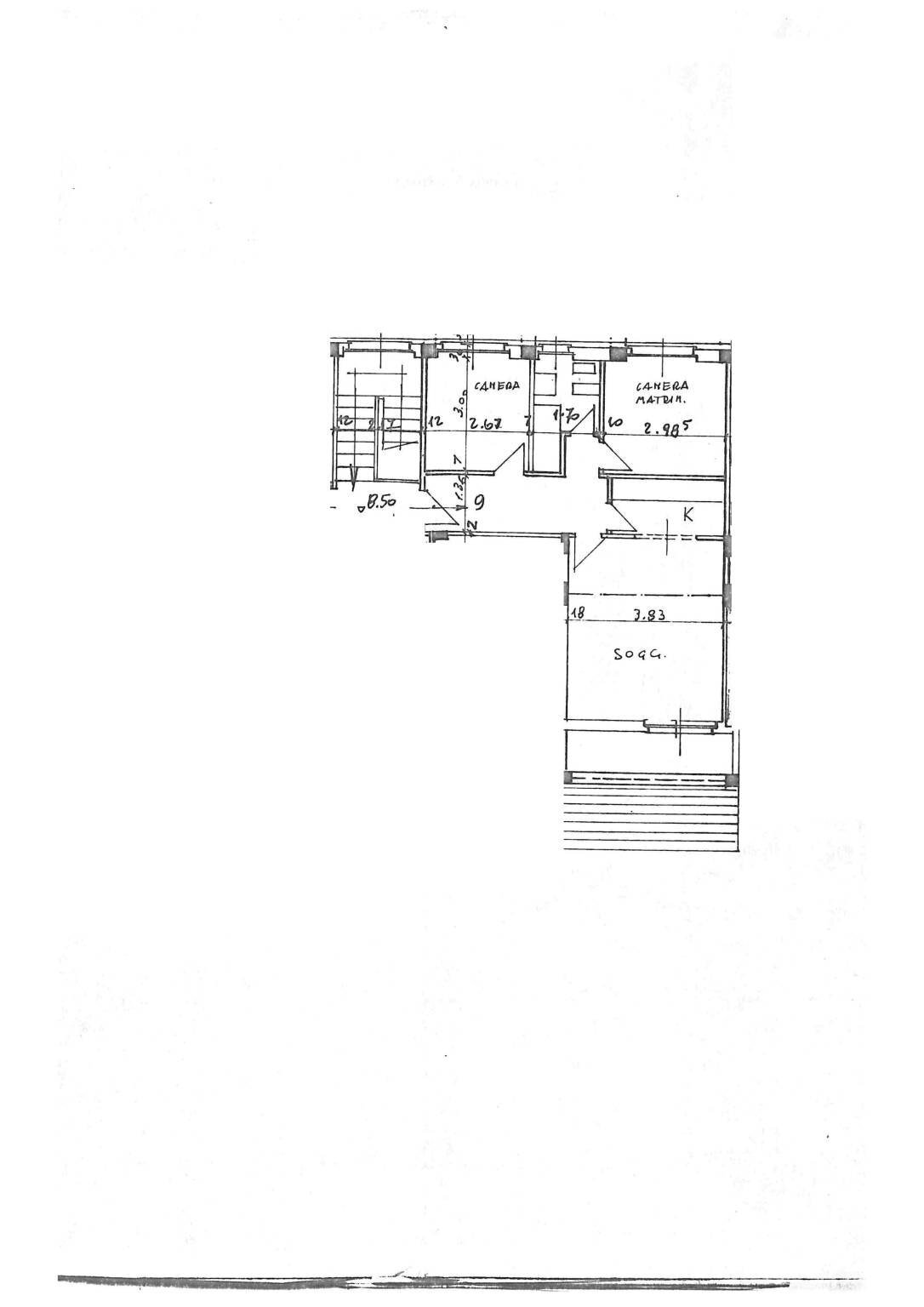 Three-room apartment via Dolmaire, 3, Sauze d'Oulx - floor plans 1