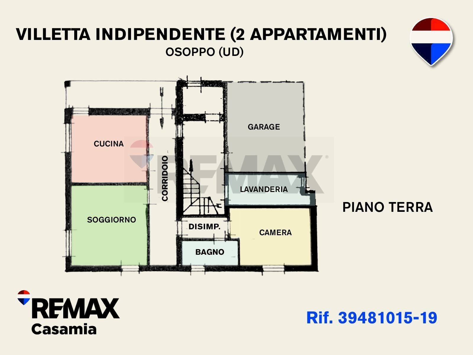 Pianta 2D - Casa indipendente Via Pineta
 
12, Osoppo - planimetria 1