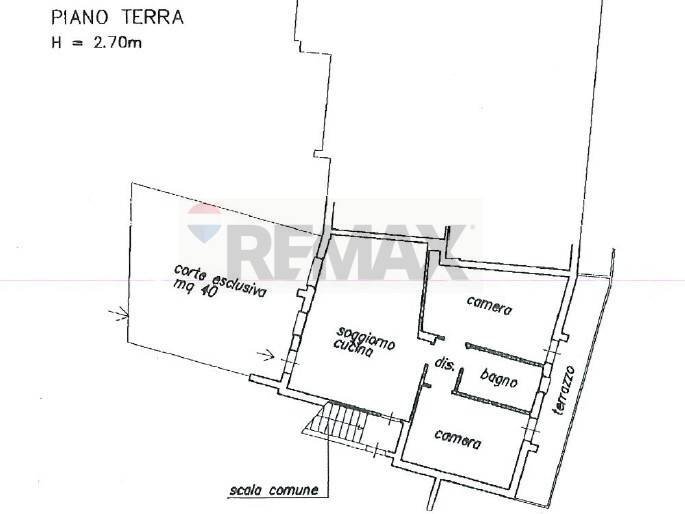 Pianta 2D - Quadrilocale Via Garibaldi
 
31/Q, Susegana - planimetria 1