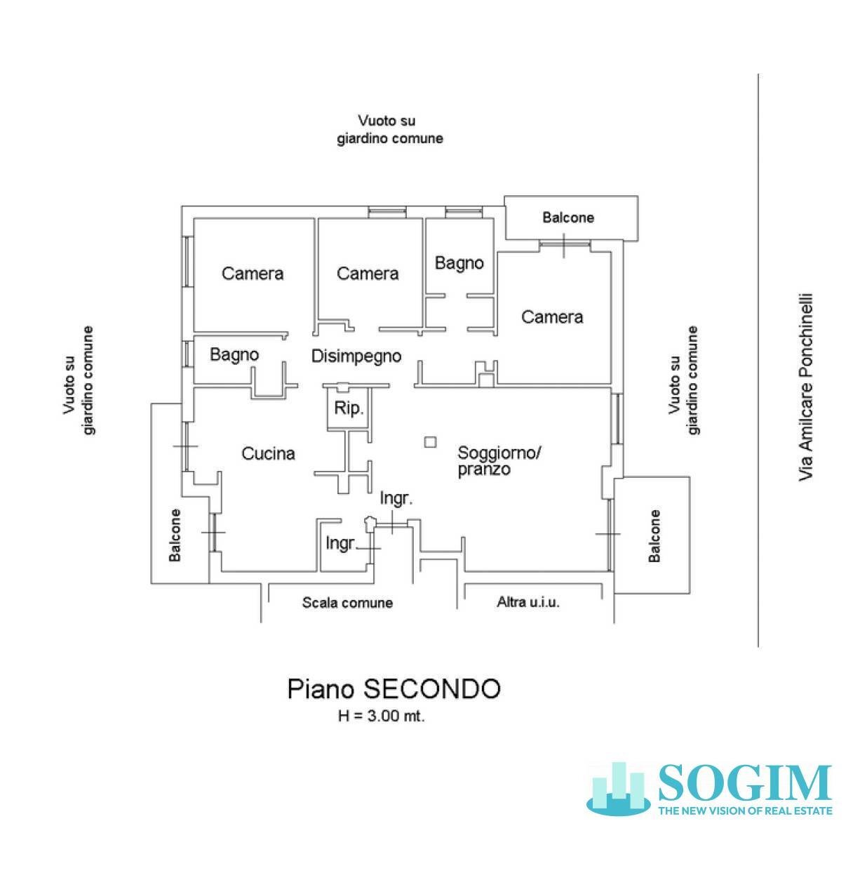 Foto 57 - Appartamento Via Ponchielli
 
44, Monza - planimetria 1