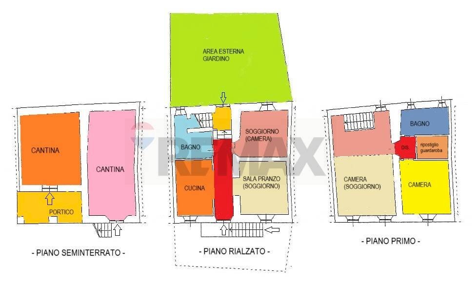 Pianta 2D - Independent house Carate Urio - floor plans 1