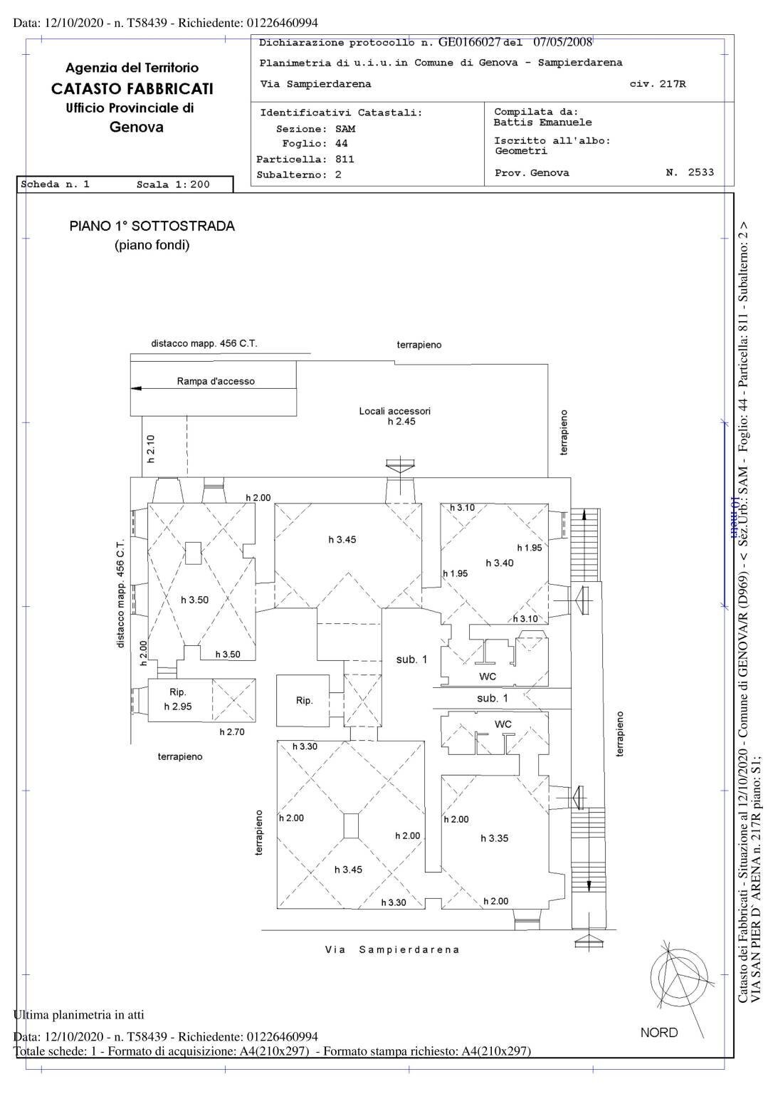 Warehouse Genova (neighborhood Sampierdarena) - floor plans 1