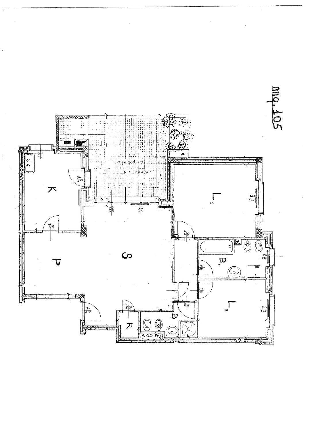 Three-room apartment via Giovanni Amendola, Pavia - floor plans 1