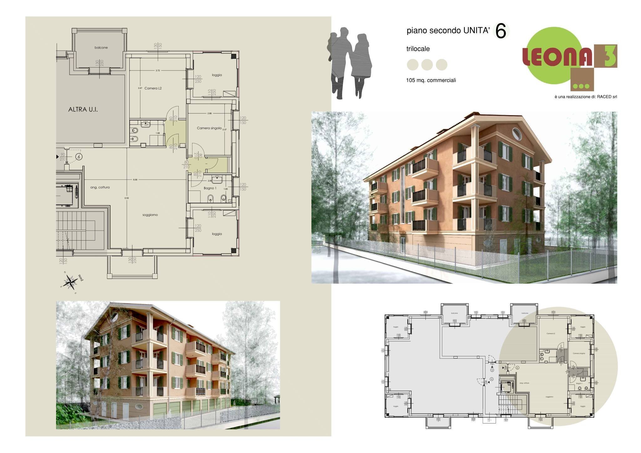 Trilocale strada Leona, 23, Pavia - planimetria 1