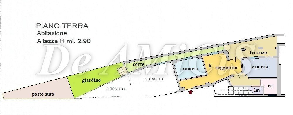 Trilocale via Charles Garnier, 54, Bordighera - planimetria 1