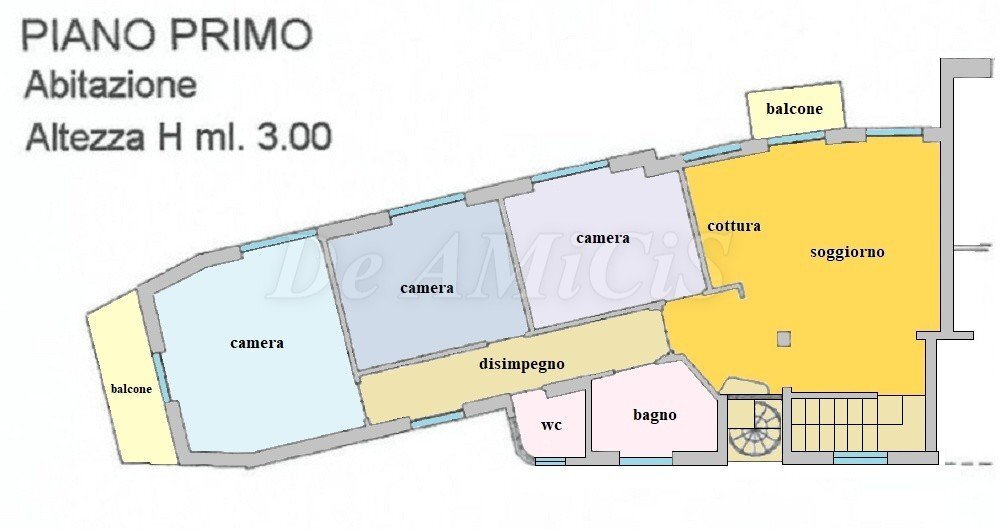 Quadrilocale via Charles Garnier, 54, Bordighera - planimetria 1