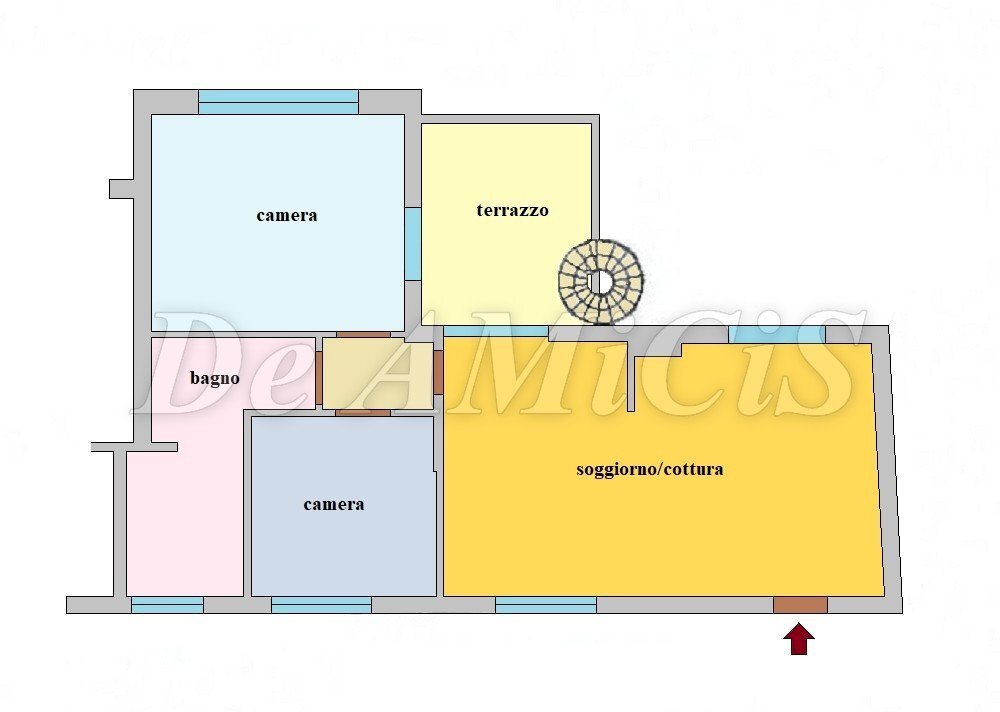 Trilocale via Charles Garnier, 54, Bordighera - planimetria 1