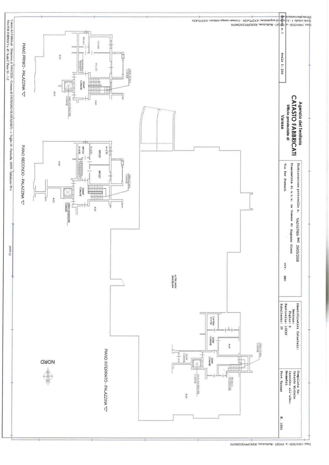 Trilocale via per Fornaci, 45, Fagnano Olona - planimetria 1