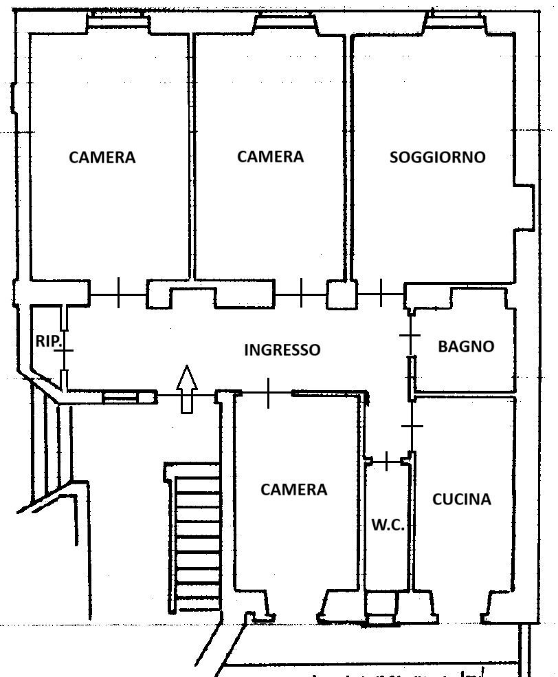 Apartment via Coazze, 2, Torino (neighborhood Cit Turin) - floor plans 1