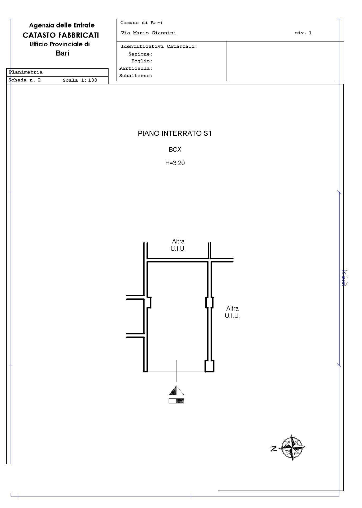 Foto 4 - Box Via Mario Giannini
 
1, Bari - planimetria 1