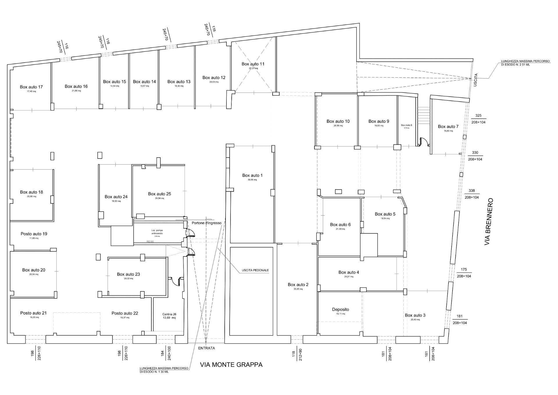 Foto 3 - Box Via Monte Grappa
 
160, Bari - planimetria 1
