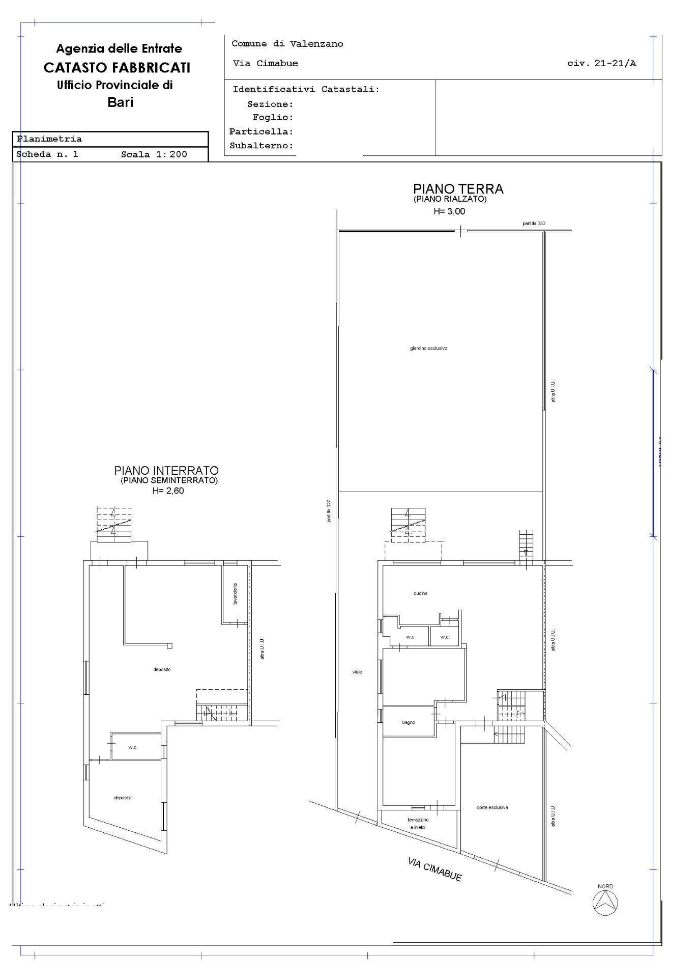Foto 33 - Villa a Schiera Via Cimabue
 
21, Valenzano - planimetria 1