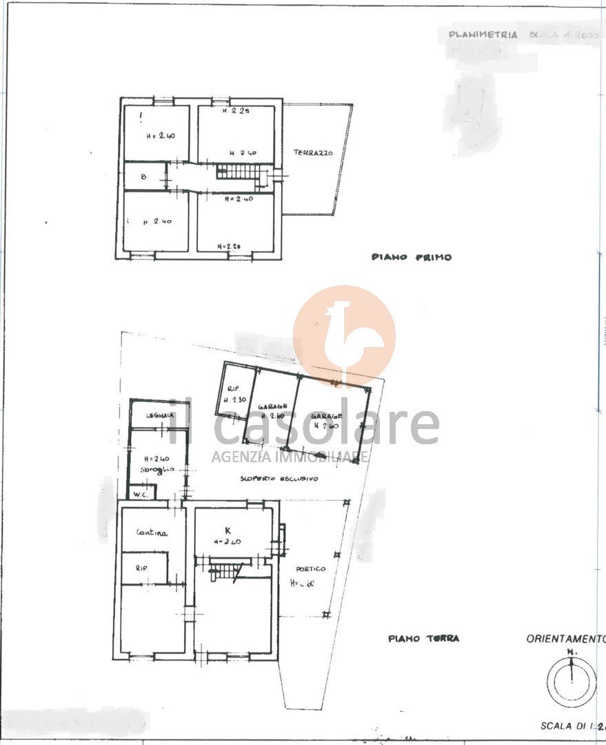 Terraced Villa Località Carignano, Fano - floor plans 1