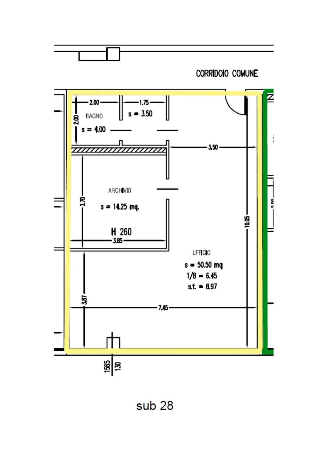 Negozio via dei Muratori, 4, Parma - planimetria 1