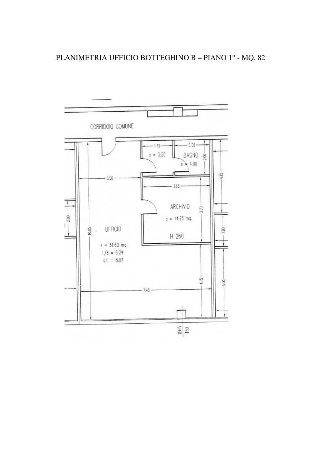 Negozio via dei Muratori, 4, Parma - planimetria 1