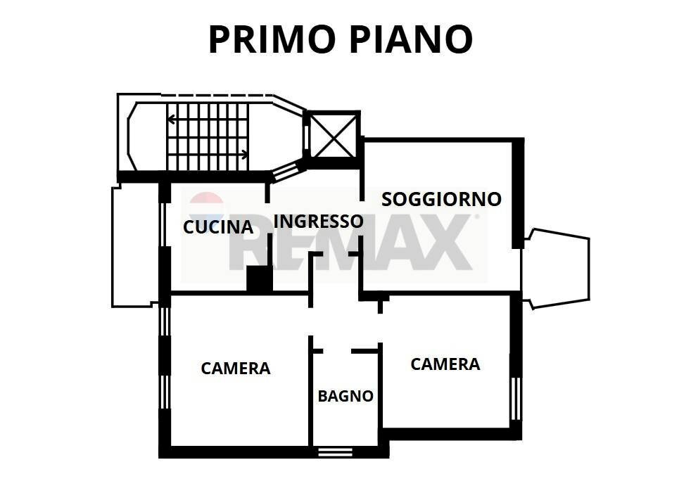 Pianta 2D - Three-room apartment Via Statuto
 
41, Gallarate - floor plans 1
