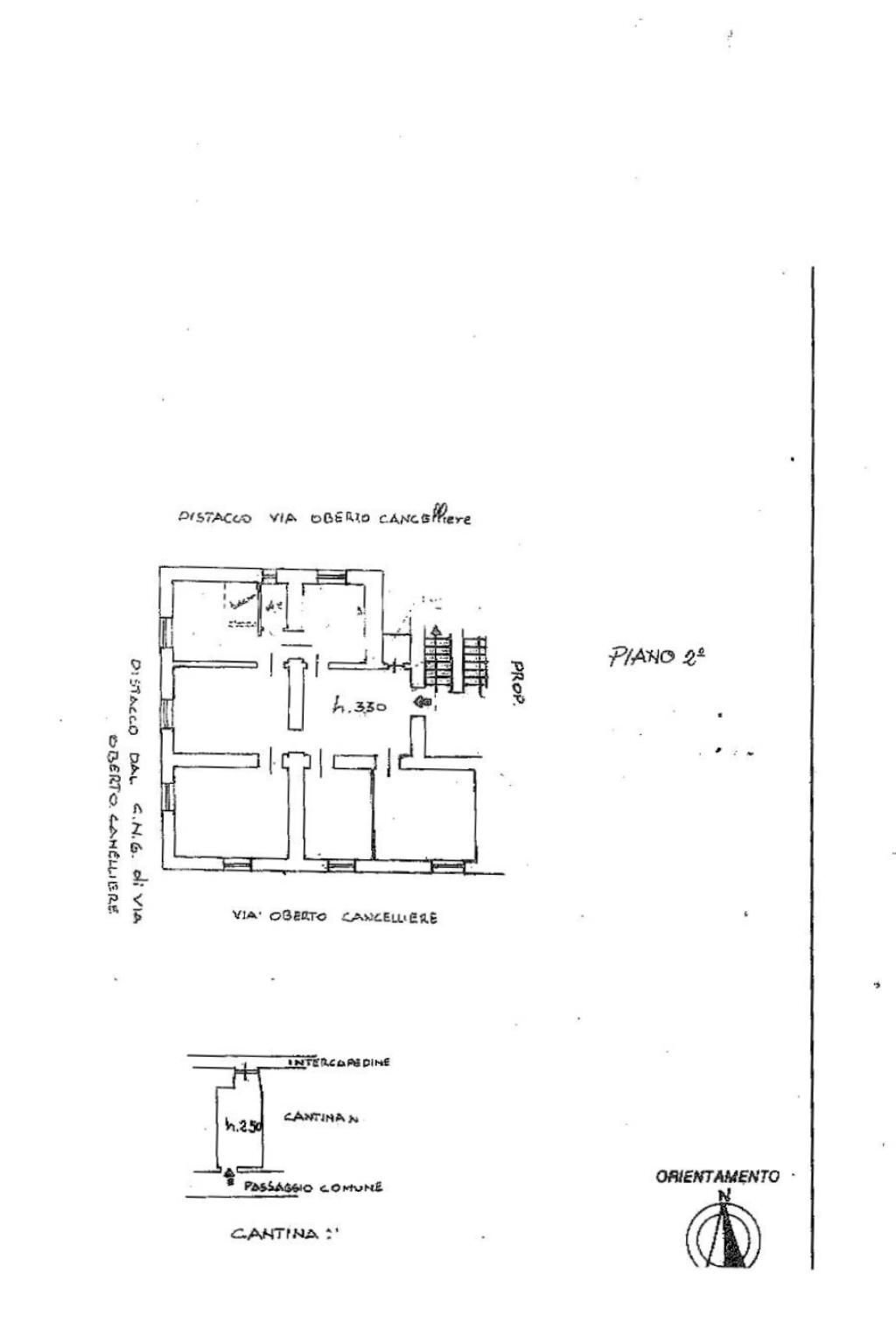 Quadrilocale via Oberto Cancelliere, 8, Genova (zona Castelletto) - planimetria 1