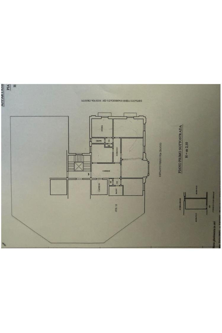 Appartamento via Antonio Crocco, Genova (zona Castelletto) - planimetria 1