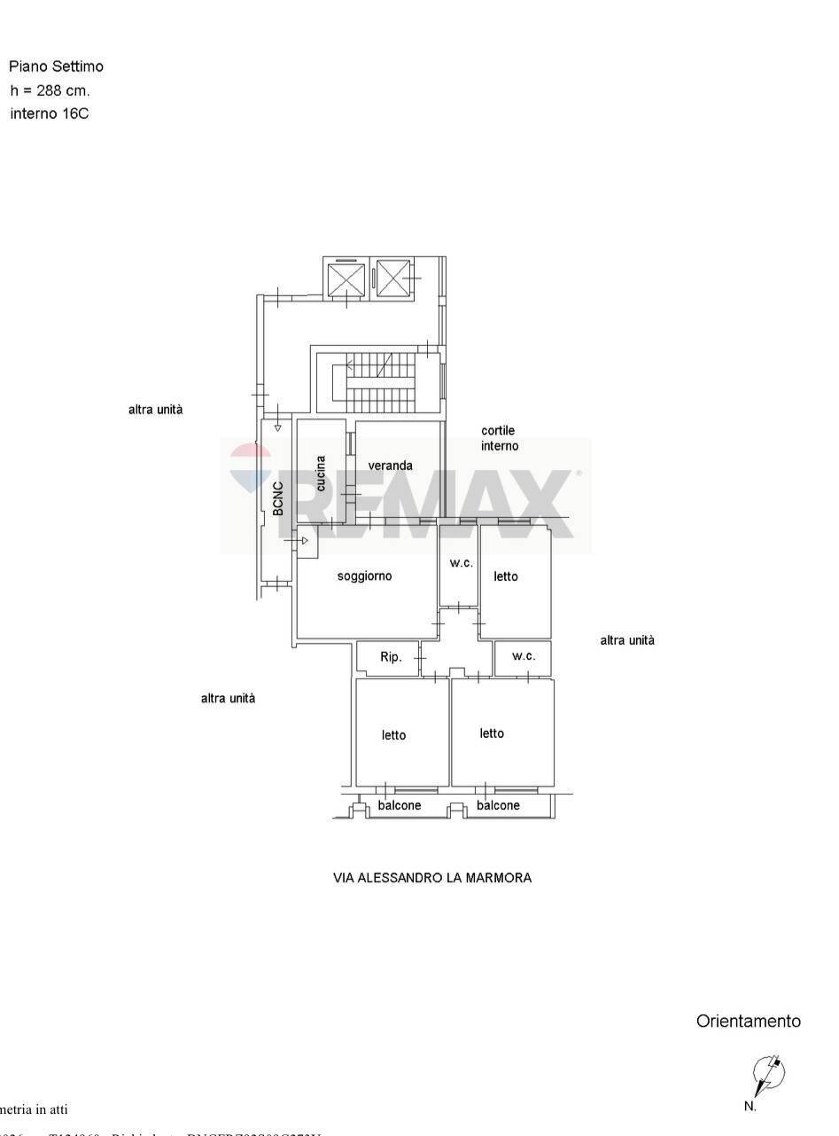 Pianta 2D - Appartamento Via Marchese di Roccaforte
 
39, Palermo - planimetria 1