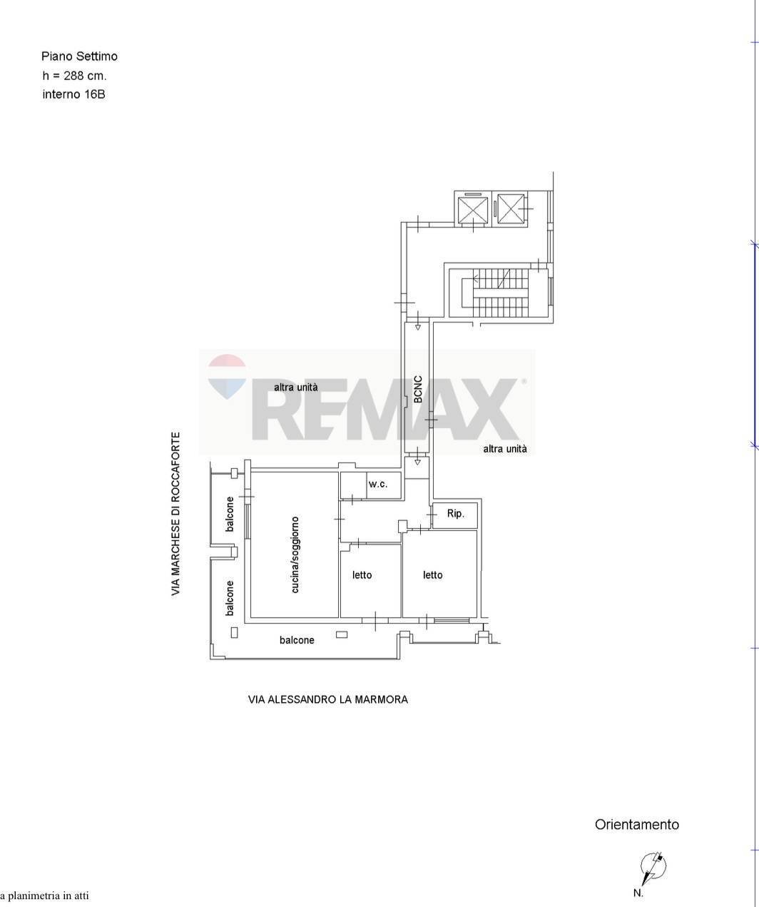 Pianta 2D - Appartamento Via Marchese Di Roccaforte
 
39, Palermo - planimetria 1