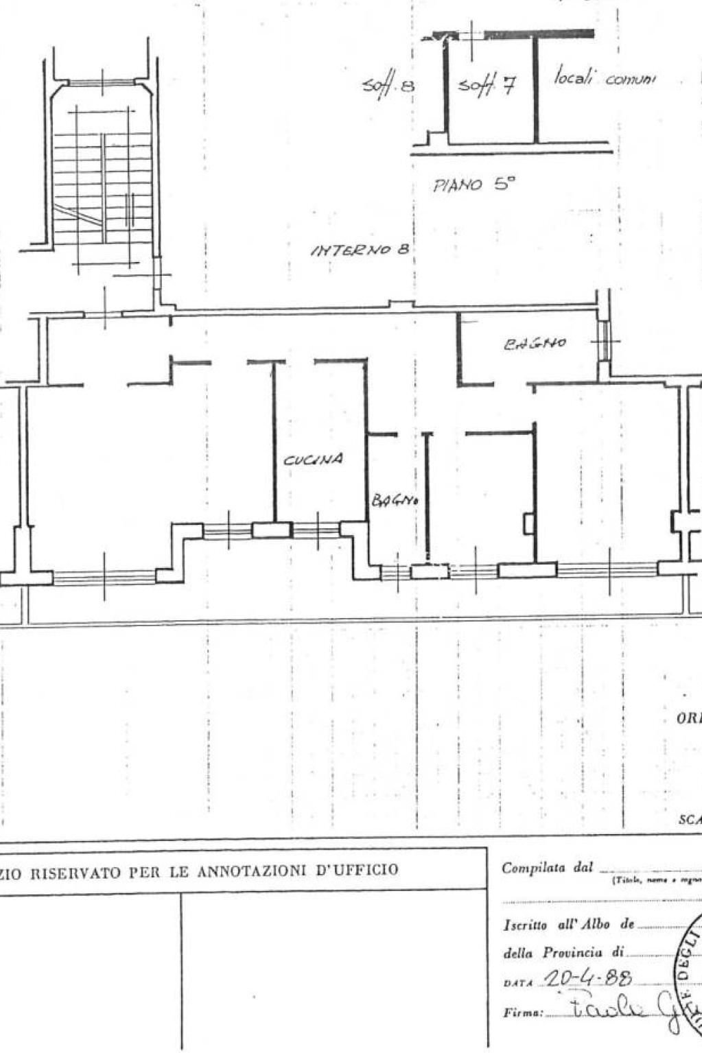 Three-room apartment via Alberto Litta Modignani, 32, Roma (neighborhood Torrino) - floor plans 1