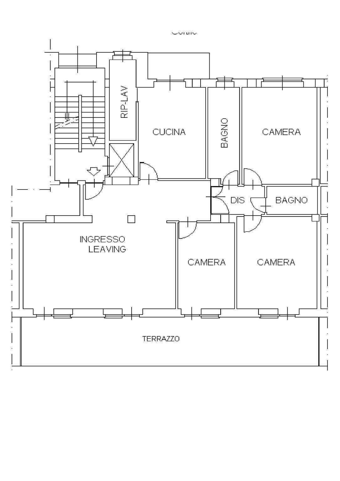 Attic via Rosario di Santa Fè, Torino (neighborhood Lingotto) - floor plans 1