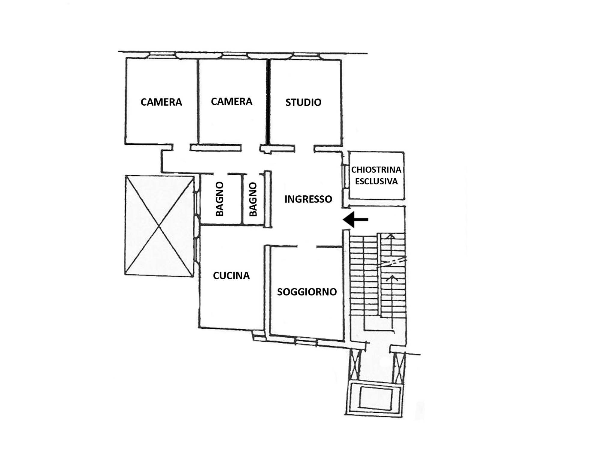 Apartment via dell'Indipendenza, Bologna (neighborhood Irnerio) - floor plans 1