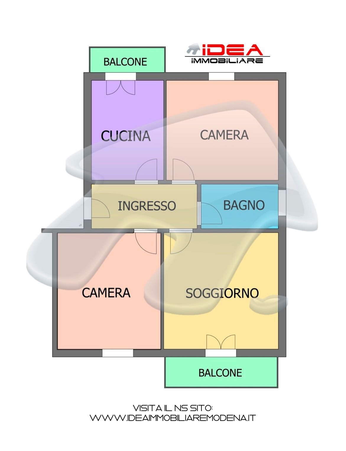 Quadrilocale via Fratelli Rosselli, 169, Modena - planimetria 1