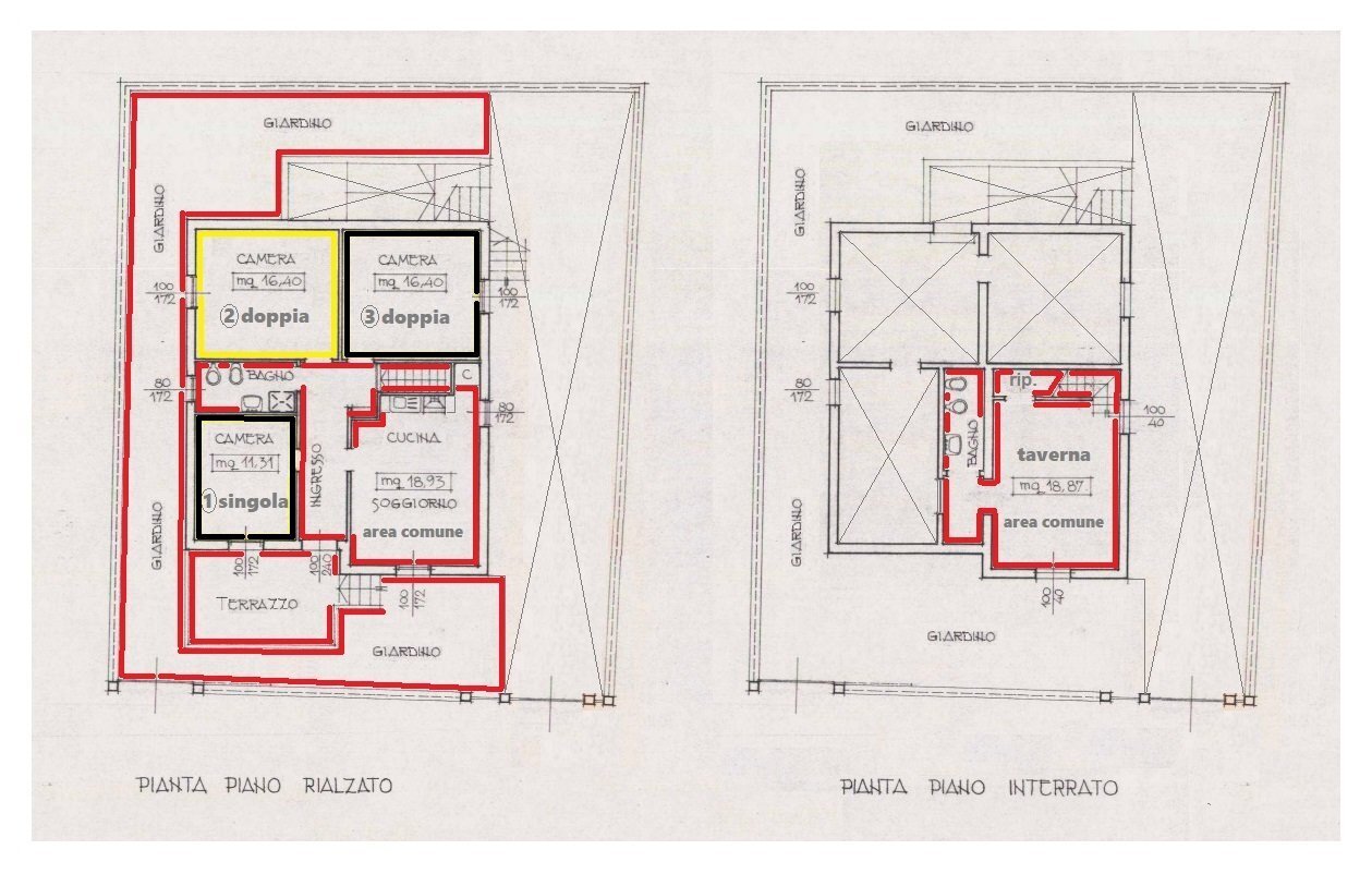 Non-buildable land via Valle d'Aosta, 29, Bologna (neighborhood Mazzini) - floor plans 1