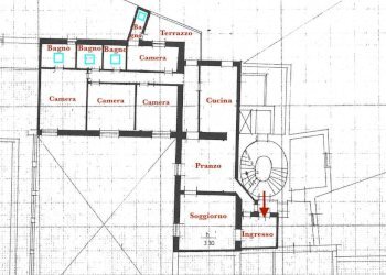 Planimetria - Appartamento via Guglielmo Oberdan, Bologna (zona Centro Storico) - foto 12