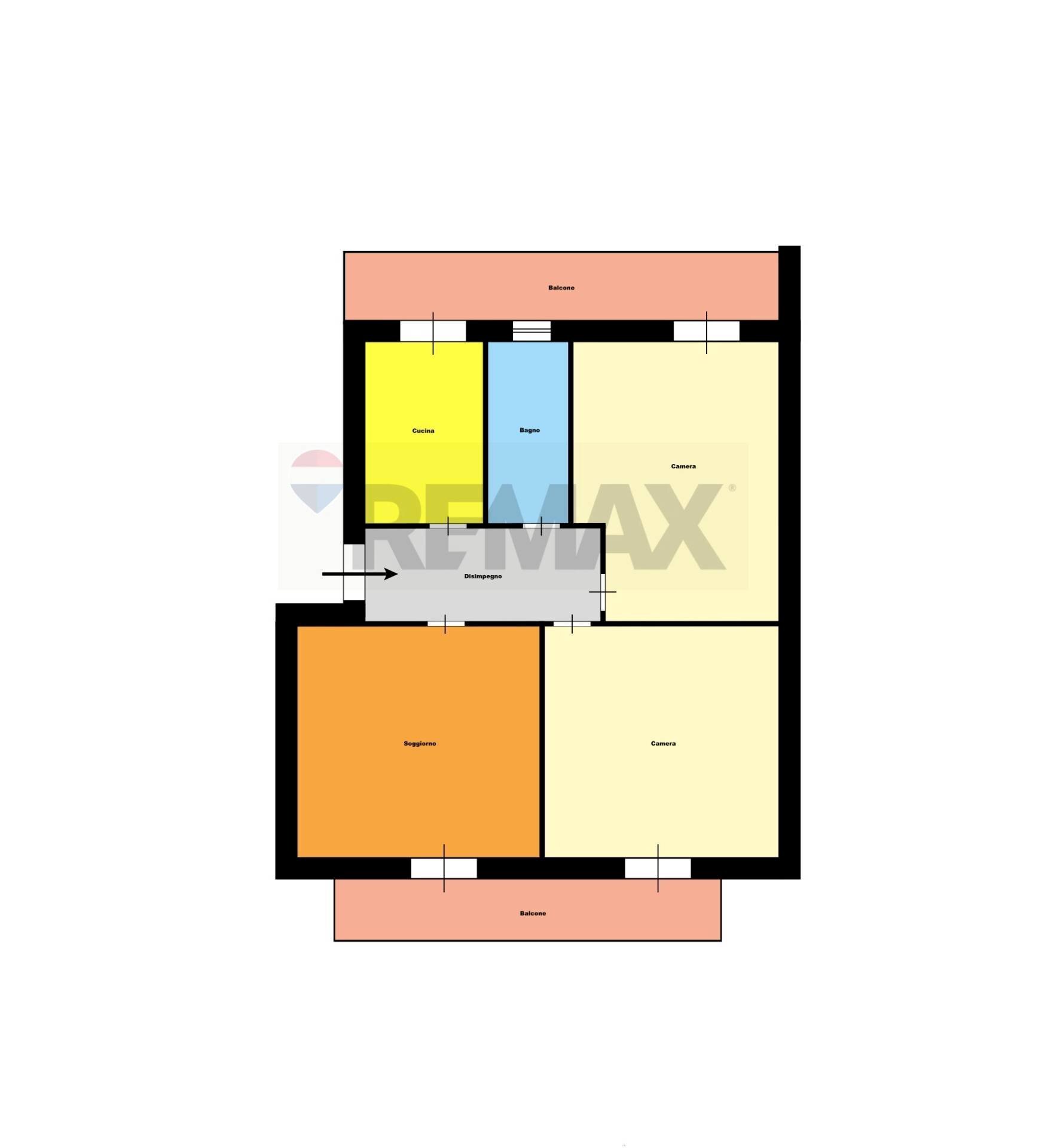 Pianta 2D - Trilocale CORSO EUROPA
 
141, Marano di Napoli - planimetria 1