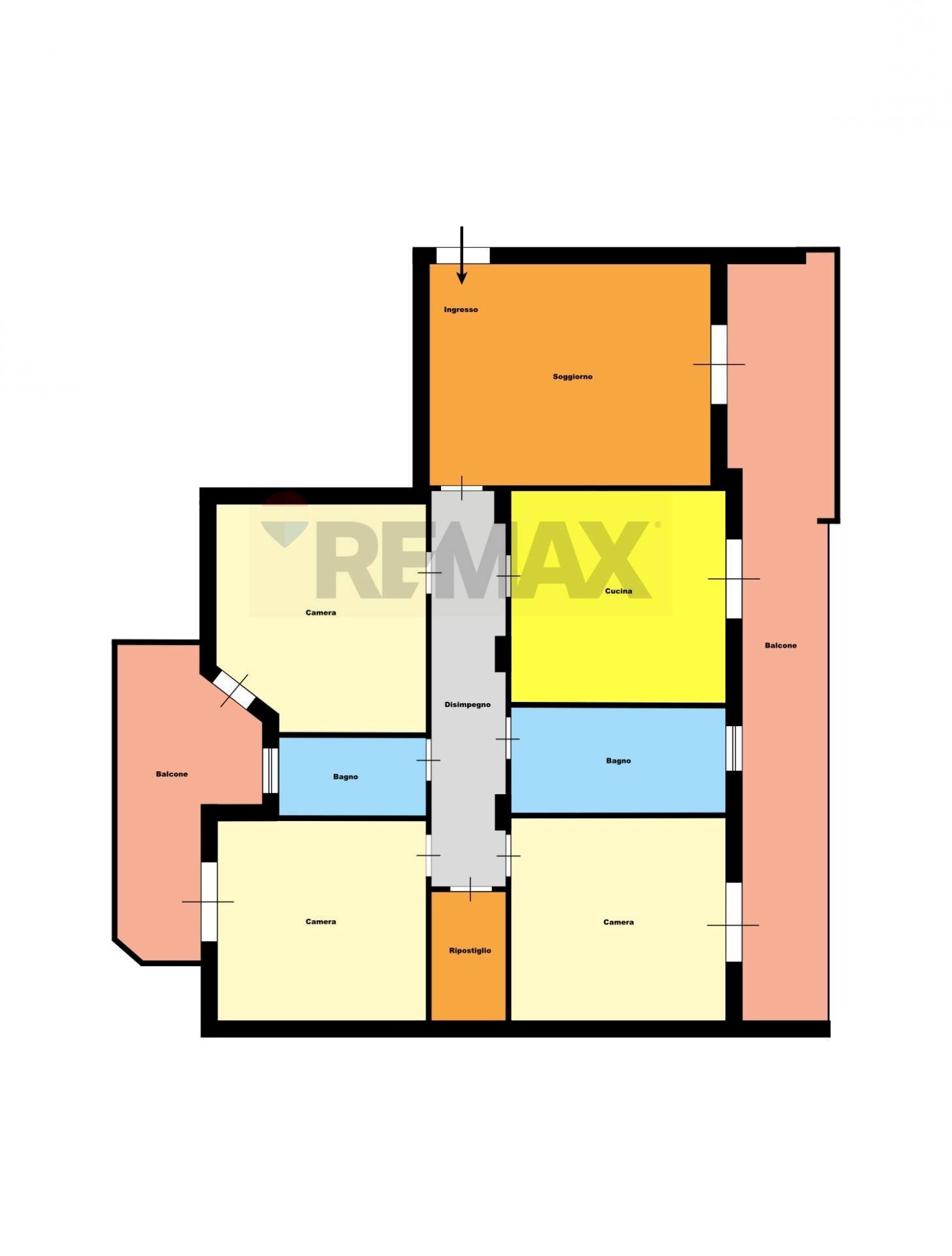 Pianta 2D - Quadrilocale VIA EUGENIO MONTALE
 
26/E, Mugnano di Napoli - planimetria 1