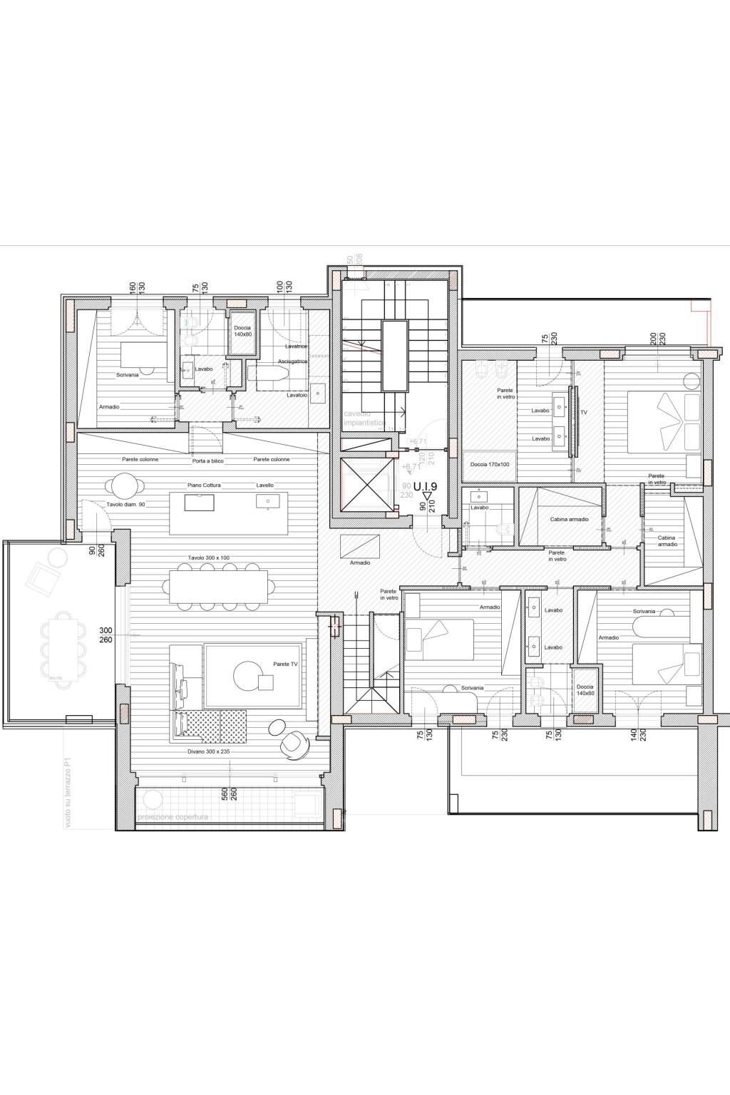 Attico via Giacomo Medici, 45, Monza (zona Triante) - planimetria 1