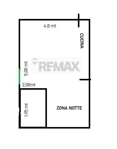 Pianta 2D - Monolocale Via Tirandi
 
26, Brescia - planimetria 1