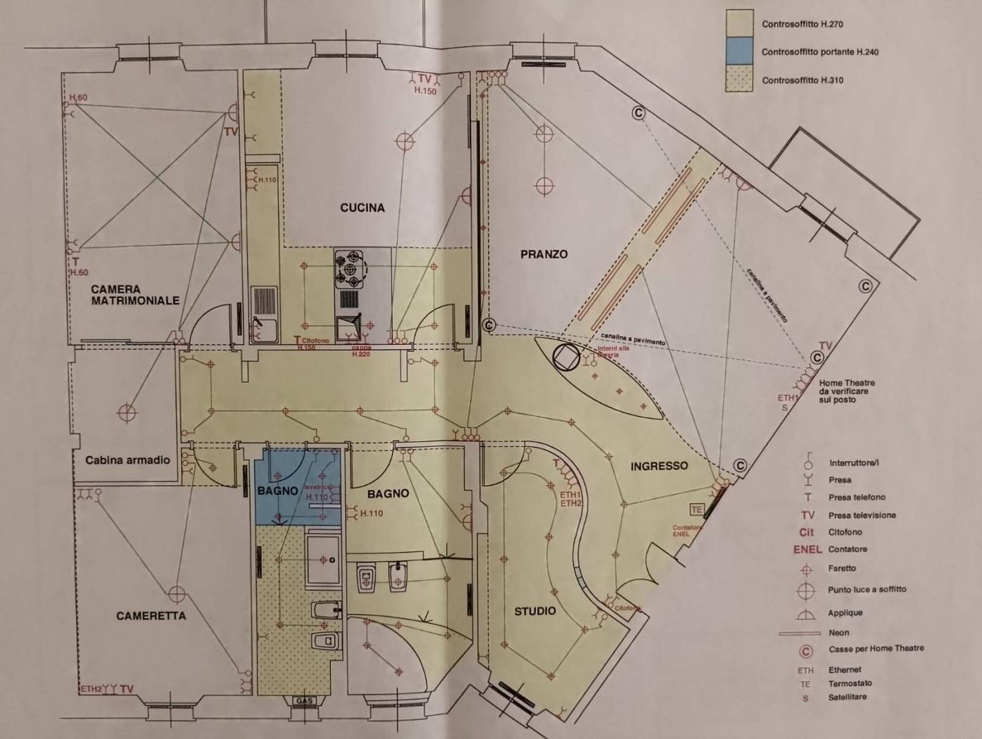 Quadrilocale via Bonifacio, Genova (zona Marassi) - planimetria 1