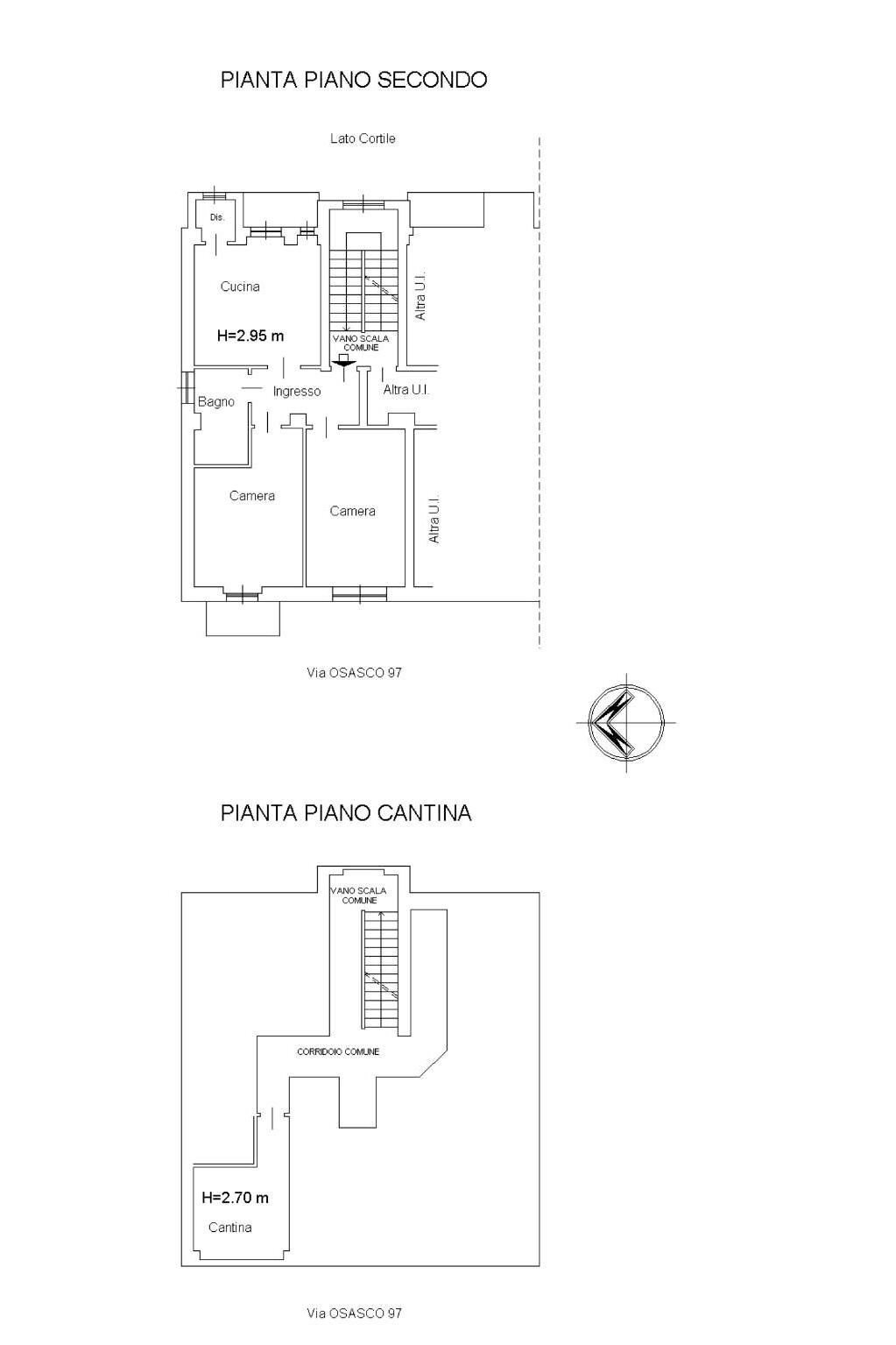 Trilocale via Osasco, 97, Torino (zona San Paolo) - planimetria 1