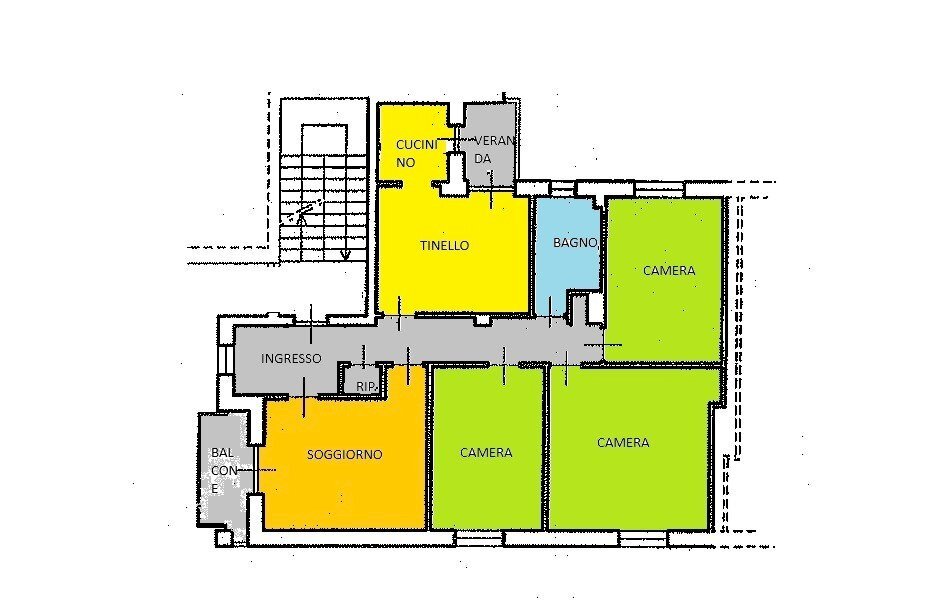Appartamento Cuneo (zona Donatello) - planimetria 1