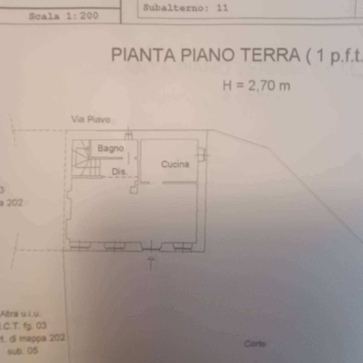 Rustico via Piave, Montiglio Monferrato - planimetria 1