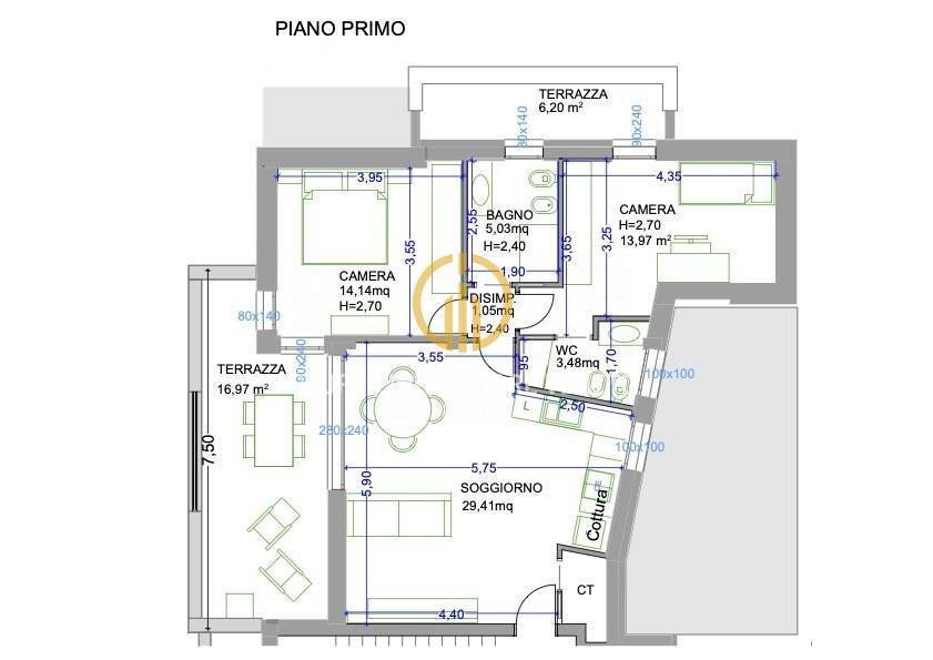 Foto 6 - Appartamento Strada di Santa Bona Vecchia
 
8, Treviso - planimetria 1