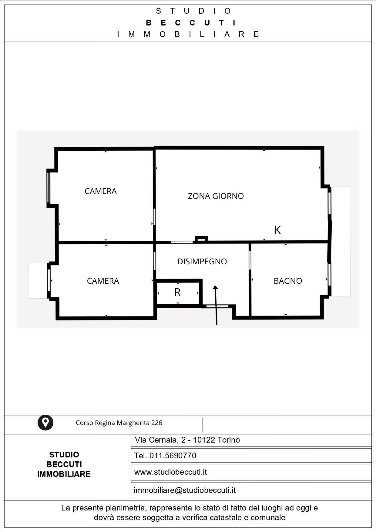 Foto 33 - Three-room apartment Corso Regina Margherita
 
226, Torino - floor plans 1