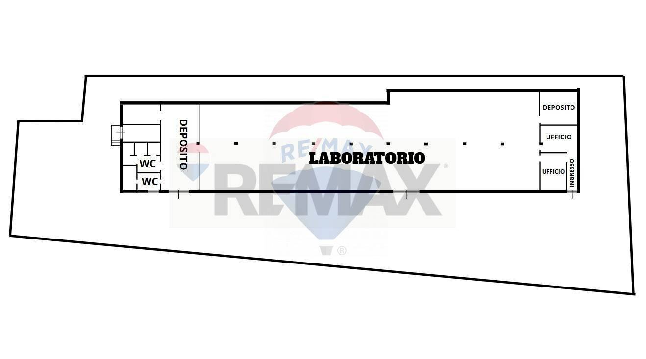 Pianta 2D - Locale Commerciale Jerago con Orago - planimetria 1