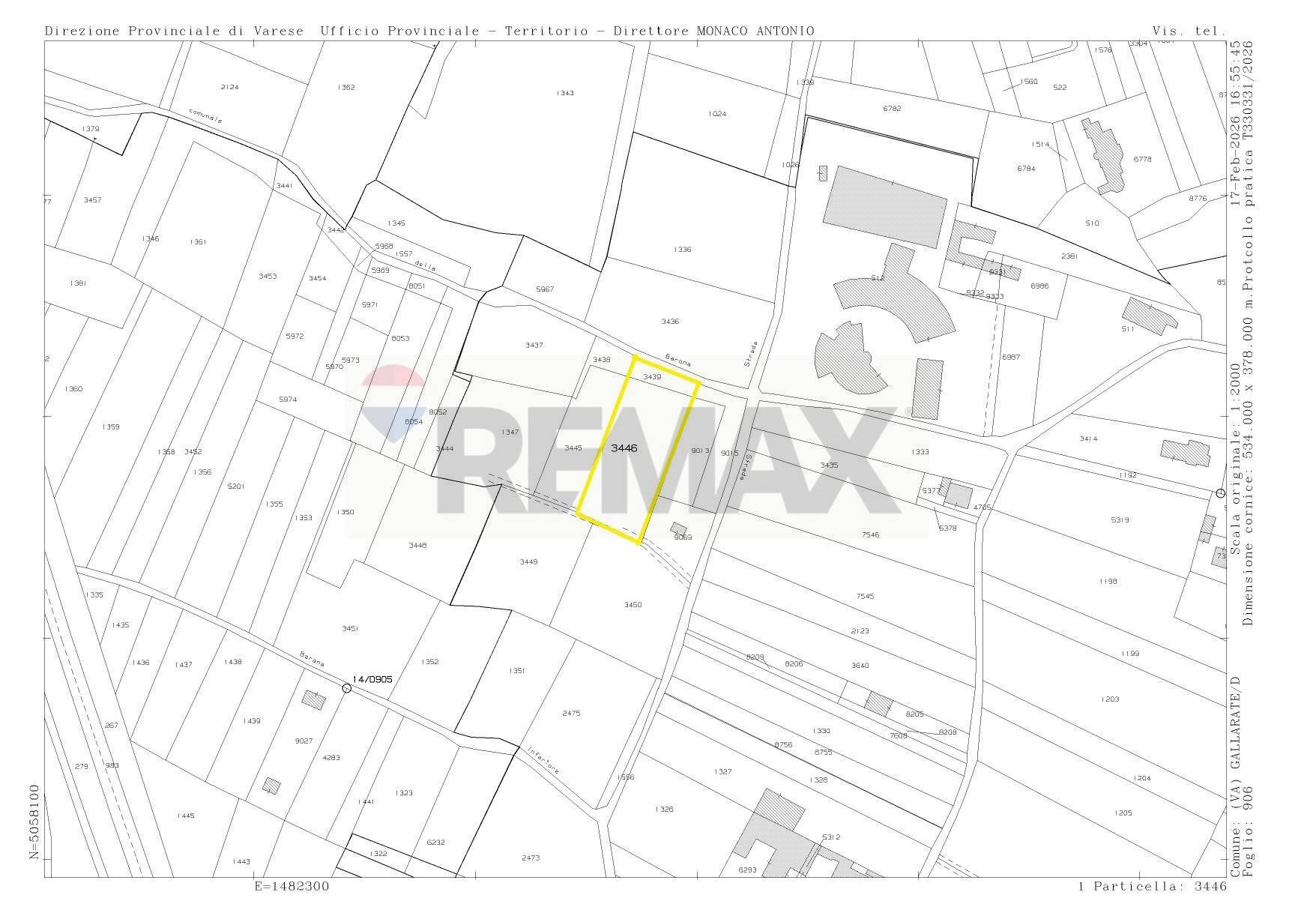 Pianta 2D - Terreno agricolo via Marmolada, Gallarate - planimetria 1