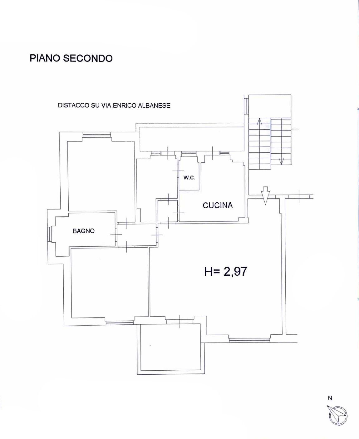 Quadrilocale via Enrico Albanese, Roma - planimetria 1