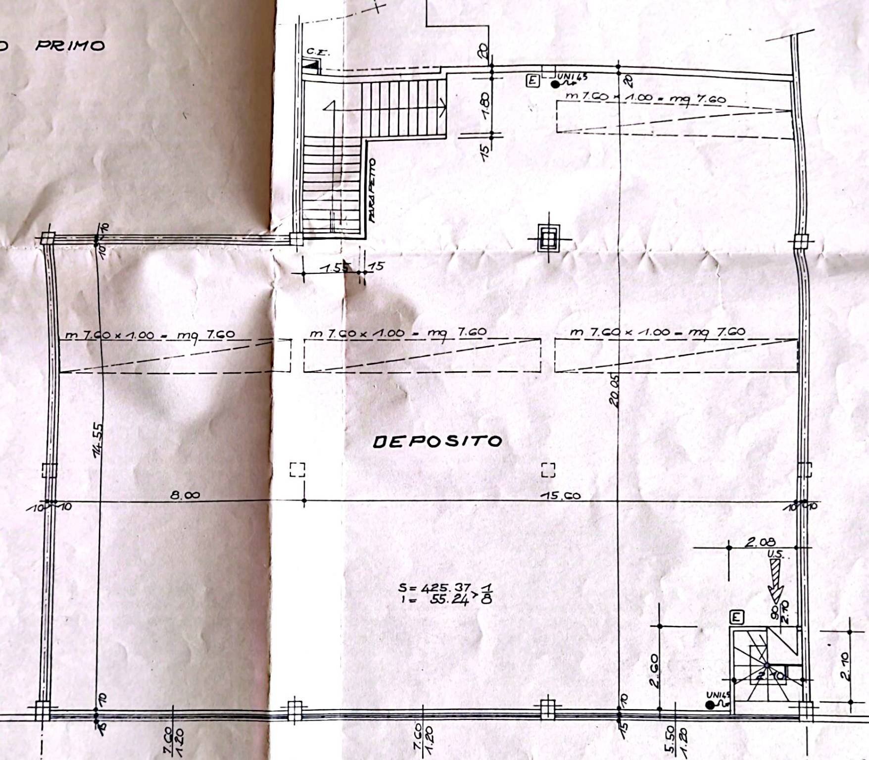 Capannone via Vialba, Novate Milanese - planimetria 1