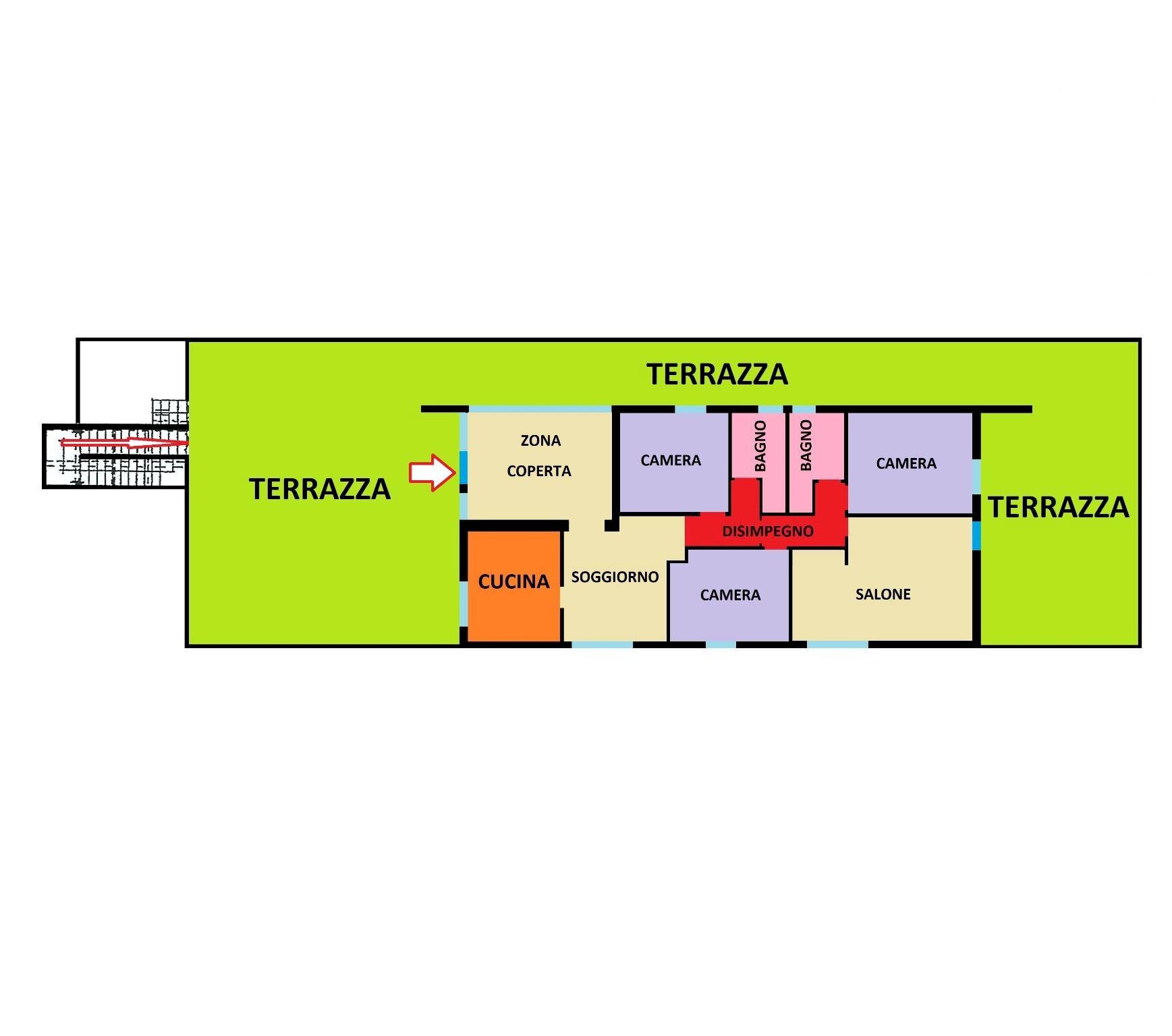 Attic Bologna (neighborhood Mazzini) - floor plans 1