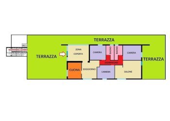 Planimetria - Attico Bologna (zona Mazzini) - foto 46