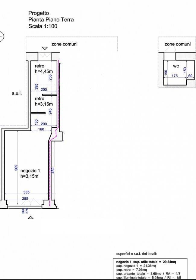 Foto 1 - Shop Corso Di Porta Ticinese, Milano - floor plans 1